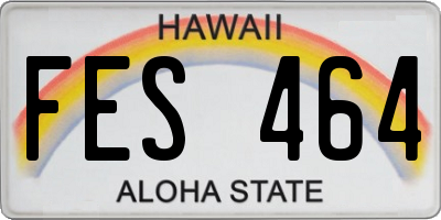 HI license plate FES464