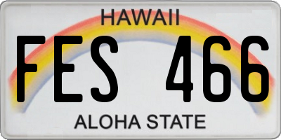HI license plate FES466