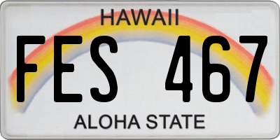 HI license plate FES467