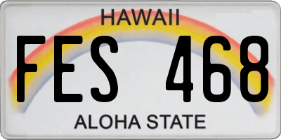 HI license plate FES468