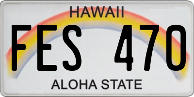 HI license plate FES470