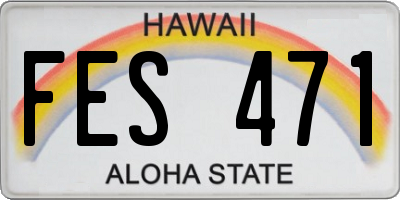 HI license plate FES471