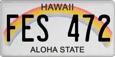 HI license plate FES472