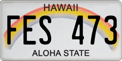 HI license plate FES473