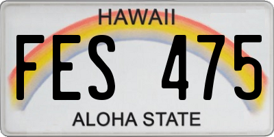 HI license plate FES475
