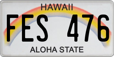 HI license plate FES476