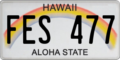 HI license plate FES477