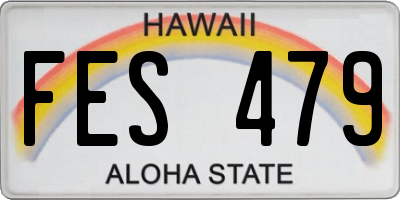 HI license plate FES479
