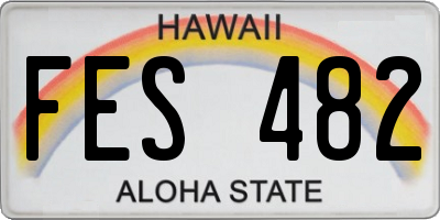 HI license plate FES482