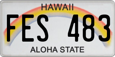 HI license plate FES483