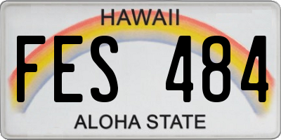 HI license plate FES484
