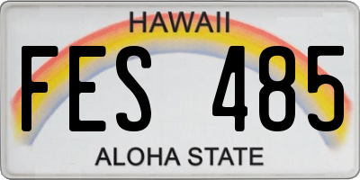 HI license plate FES485