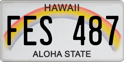 HI license plate FES487
