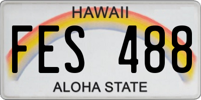 HI license plate FES488