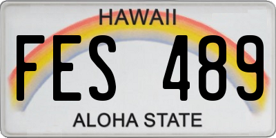 HI license plate FES489