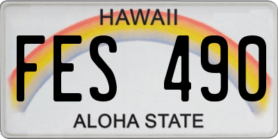 HI license plate FES490