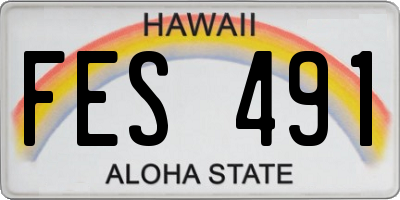 HI license plate FES491