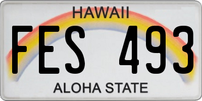 HI license plate FES493