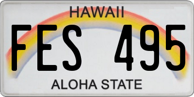 HI license plate FES495