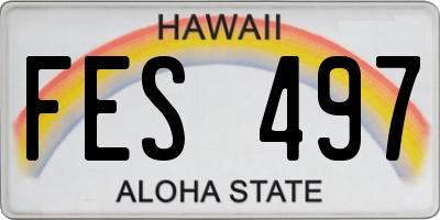 HI license plate FES497