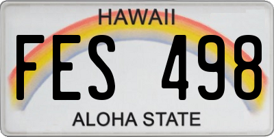 HI license plate FES498