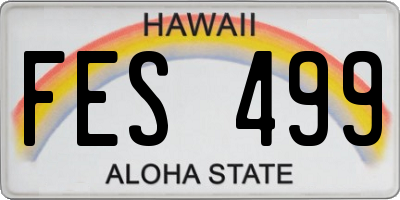 HI license plate FES499