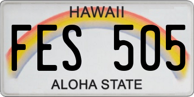 HI license plate FES505