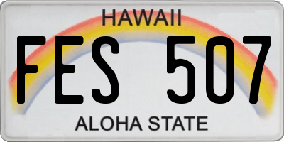 HI license plate FES507