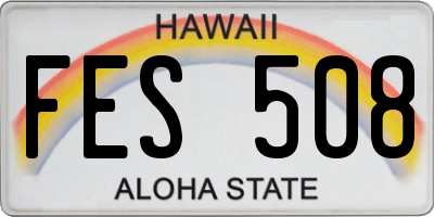 HI license plate FES508