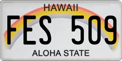 HI license plate FES509