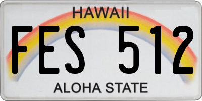 HI license plate FES512