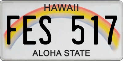 HI license plate FES517