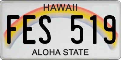 HI license plate FES519
