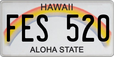 HI license plate FES520