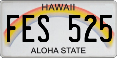 HI license plate FES525