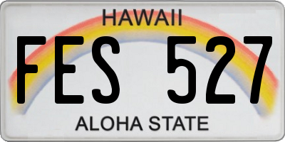 HI license plate FES527