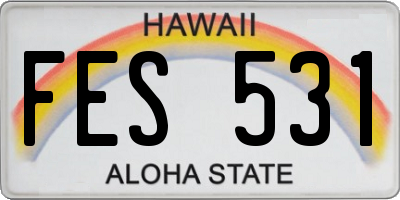 HI license plate FES531