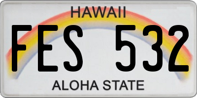 HI license plate FES532