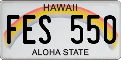 HI license plate FES550