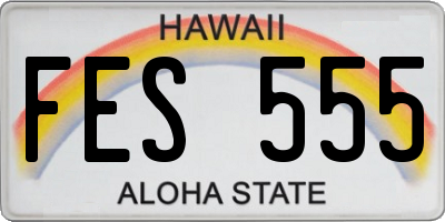 HI license plate FES555