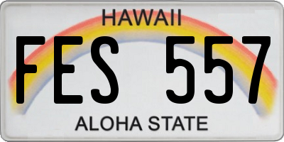 HI license plate FES557