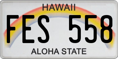 HI license plate FES558