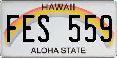HI license plate FES559