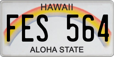HI license plate FES564