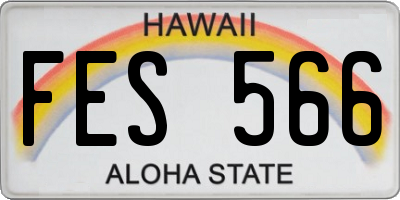 HI license plate FES566