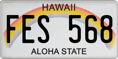 HI license plate FES568