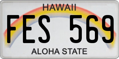 HI license plate FES569
