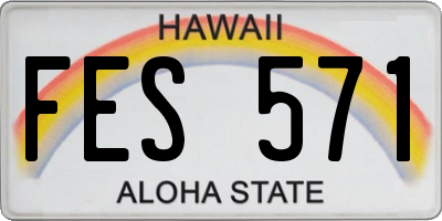 HI license plate FES571