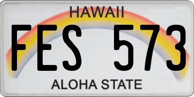 HI license plate FES573