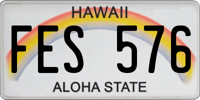 HI license plate FES576